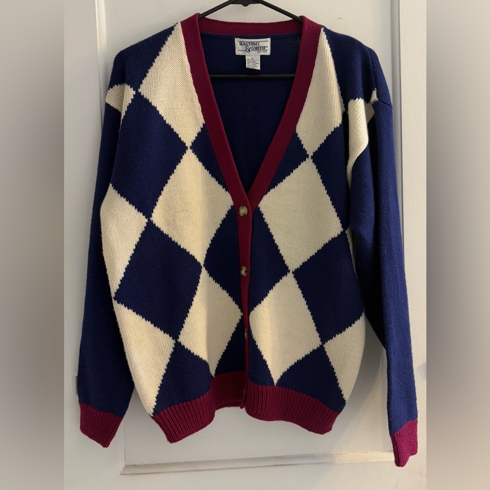 Hasting & Smith Vintage Wool Blend Cardigan Size Medium